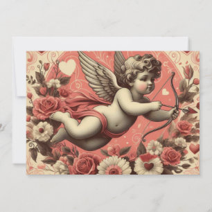 Classic/Vintage/Retro Cupid Valentine's day Holiday Card