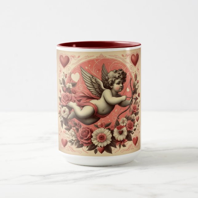 Classic/Vintage/Retro Cupid Valentine's day Mug (Center)
