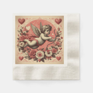 Classic/Vintage/Retro Cupid Valentine's day Napkin