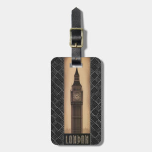 Classic Vintage Retro London Big Ben Designer Luggage Tag