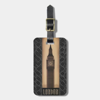 Classic Vintage Retro London Big Ben Designer Luggage Tag
