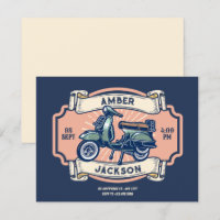 Classic vintage retro motorcycle wedding