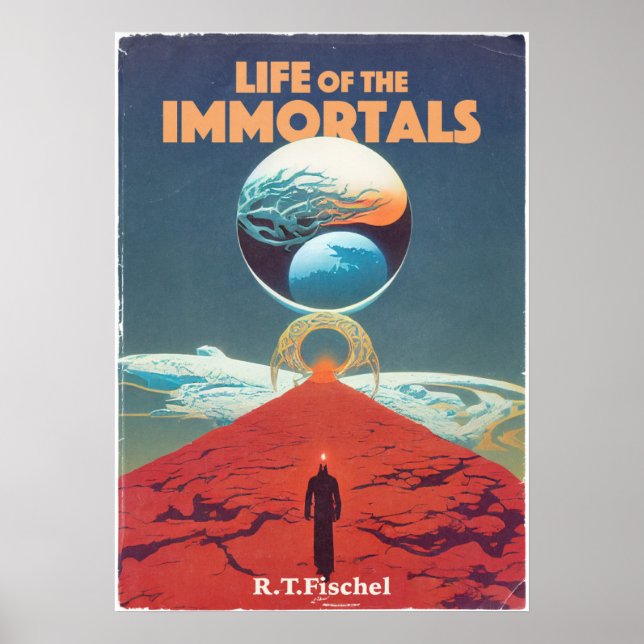 Classic Vintage Science Fiction Pulp Book Cover Poster (Front)