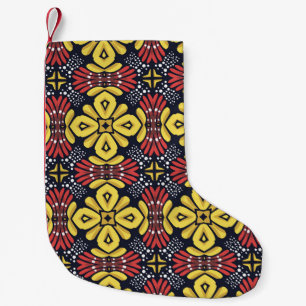 Classic Vintage: Seamless Flower Pattern Small Christmas Stocking