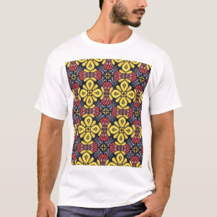 Classic Vintage: Seamless Flower Pattern T-Shirt