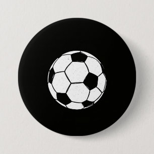 Classic Vintage Soccer Ball Distressed Sports Illu 7.5 Cm Round Badge