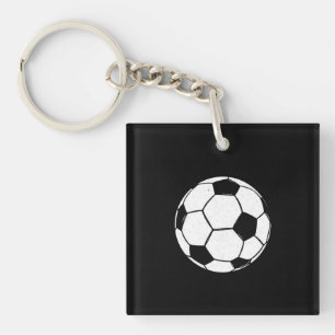 Classic Vintage Soccer Ball Distressed Sports Illu Key Ring