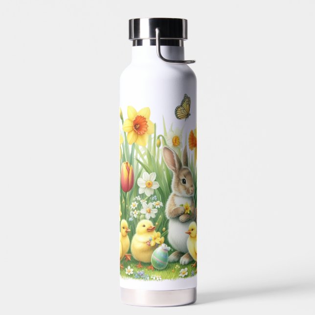 Classic/Vintage spring rabbit/chicken Water Bottle (Left)