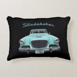 Classic Vintage Studebaker Silver Hawk 1959 Car Decorative Cushion