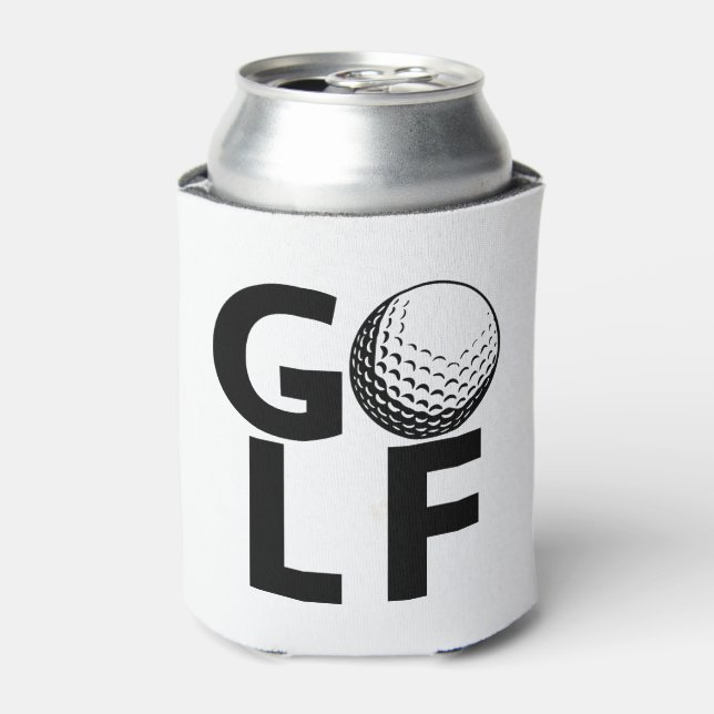 Classic Vintage Teeing It Up Golf Can Cooler (Can Front)