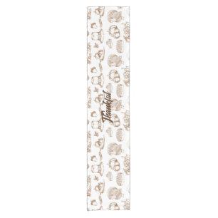 Classic Vintage Thanksgiving Minimalist Rustic  Short Table Runner