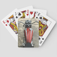 Classic Vintage Triumph Motorcycle Playing Cards