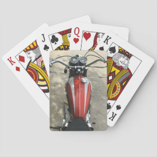 Classic Vintage Triumph Motorcycle Playing Cards