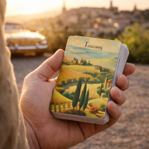 Classic Vintage Tuscany Countryside Travel Art Playing Cards