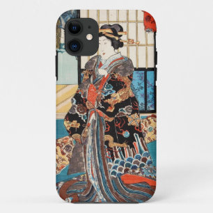 Classic vintage ukiyo-e japanese geisha Utagawa iPhone 11 Case