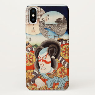 Classic Vintage Ukiyo-e Kabuki Samurai Utagawa Art iPhone X Case