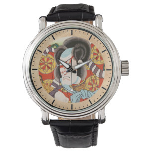 Classic vintage ukiyo-e kabuki samurai Utagawa Watch