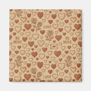 Classic, vintage Valentine's Day patterned Magnet
