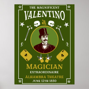 Classic vintage victorian magic Illusionist Poster