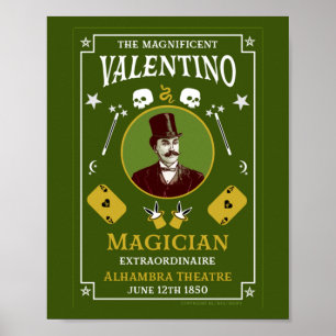 Classic vintage victorian magic Illusionist Poster