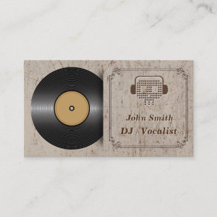 Classic Vinyl DJ Music Business Card