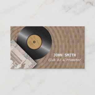 Classic Vinyl Record Club DJ  Music Business Cards