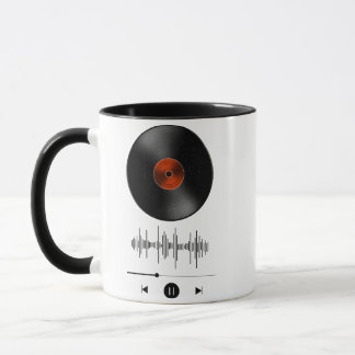 Classic Vinyl Record Soundwave Minimalist Coffee Mug