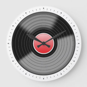Classic Vinyl Record Turntable LP Wall Clock