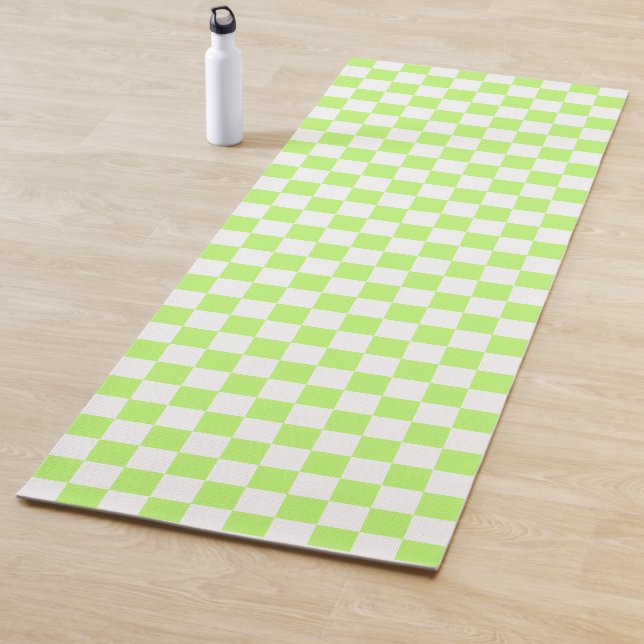 Classic visual lime checkerboard  yoga mat (In Situ)