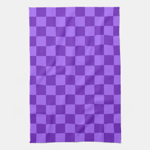 Classic visual magenta checkerboard kitchen towel