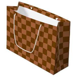 Classic visual magenta checkerboard  large gift ba bag