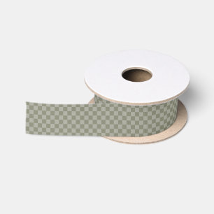 Classic visual magenta checkerboard satin ribbon