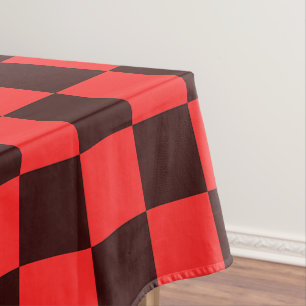 Classic visual magenta checkerboard  tablecloth