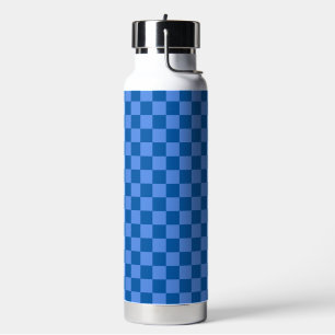 Classic visual magenta checkerboard water bottle