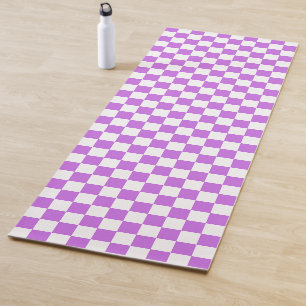 Classic visual magenta checkerboard  yoga mat