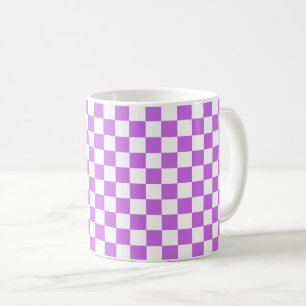 Classic visual magenta chequerboard  coffee mug