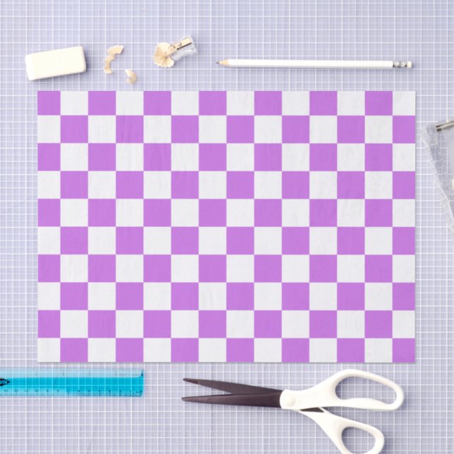 Classic visual magenta chequerboard  tissue paper (Craft)