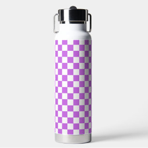 Classic visual magenta chequerboard water bottle