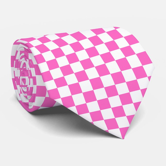 Classic visual pink chequerboard  tie (Creator Uploaded)