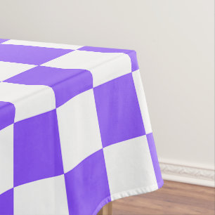 Classic visual purple chequerboard tablecloth