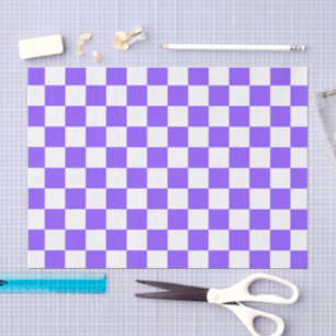Classic visual purple chequerboard tissue paper