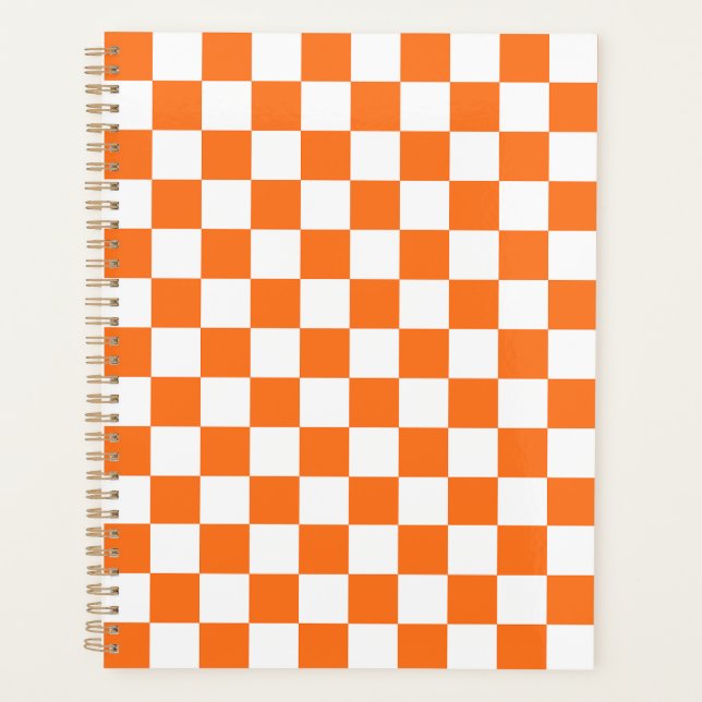Classic visual salmon checkerboard  planner (Front)