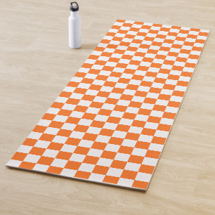Classic visual salmon checkerboard yoga mat