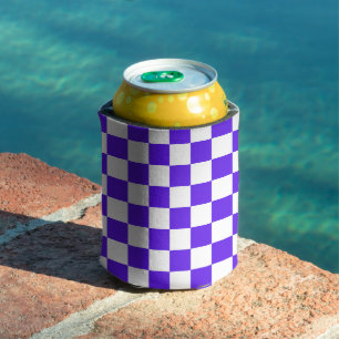 Classic visual violet checkerboard can cooler