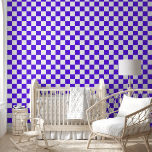 Classic visual violet chequerboard wallpaper