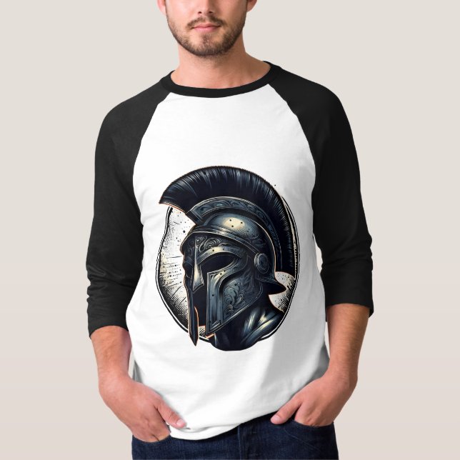 Classic warrior helmet design t-shirt (Front)
