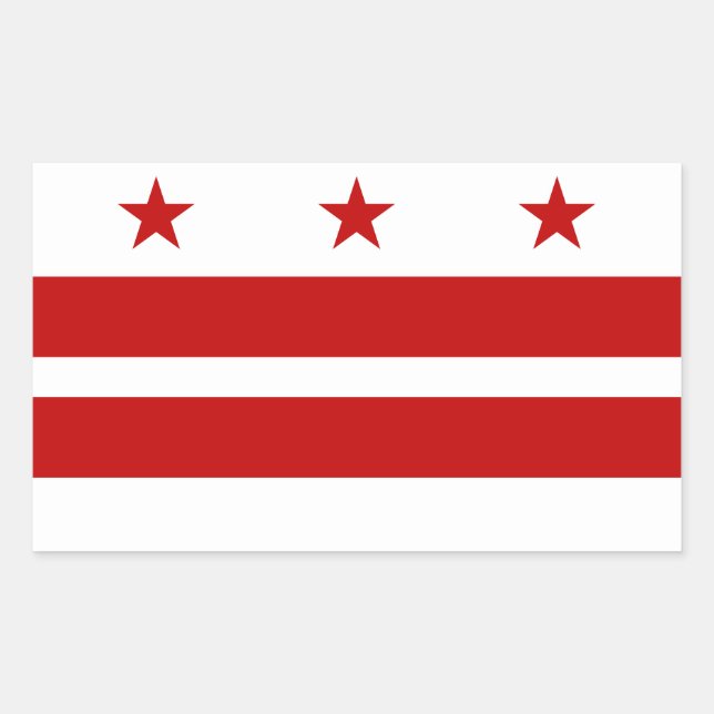 Classic Washington D.C. Flag Rectangular Sticker (Front)