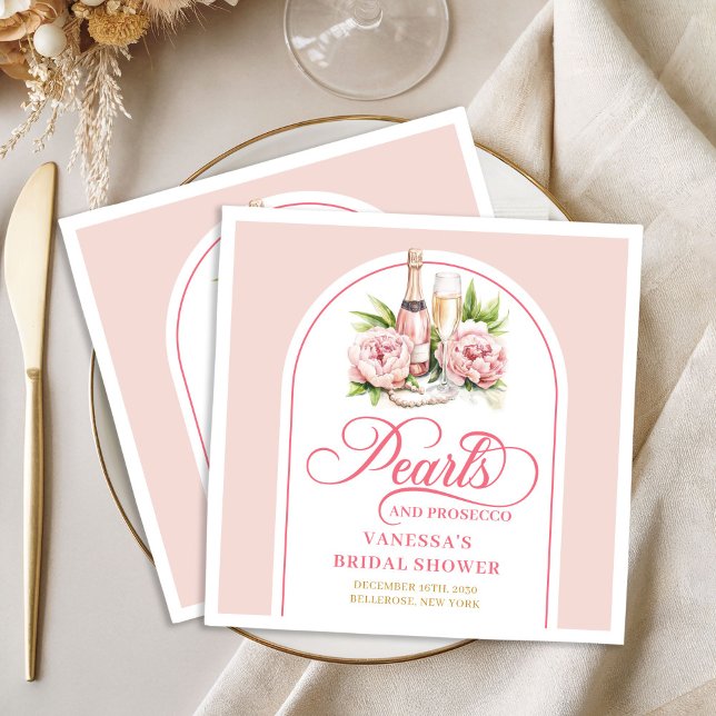 Classic Watercolor Blush and Gold Shower Napkins (Classic Watercolor Blush and Gold Shower Napkin)