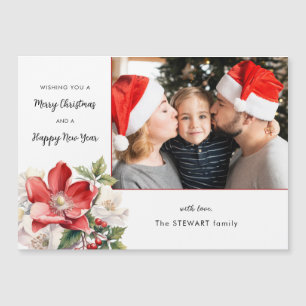 Classic Watercolor Christmas Floral Photo
