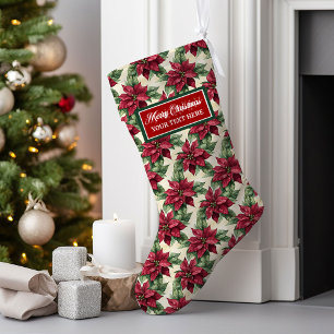 Classic Watercolor Christmas Stocking Personalised